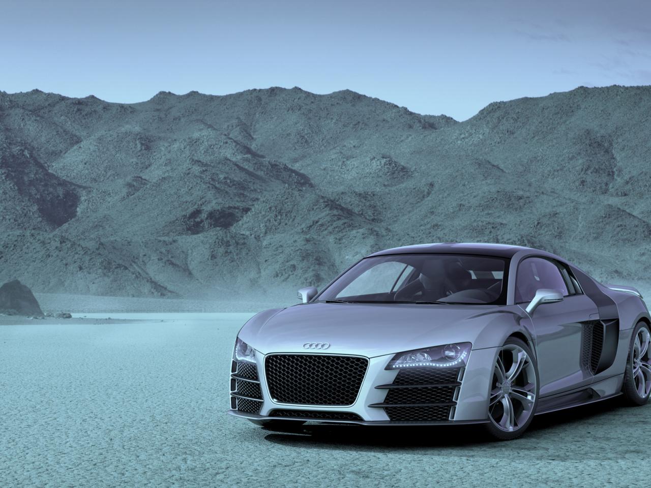 обои Audi r8 в пустыне фото