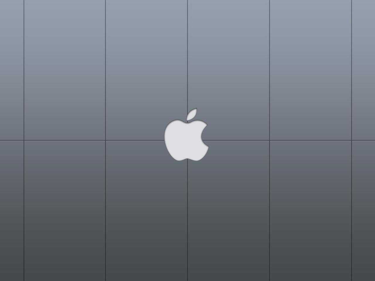 обои Apple логотип на серых квадратах фото