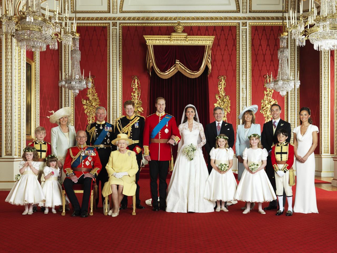 обои Семейный портрет на свадьбе принца уэльского фото