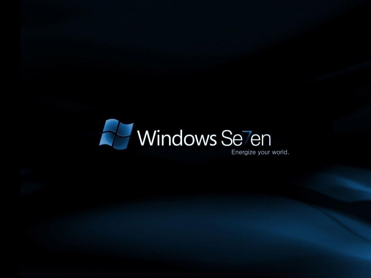 обои Windows 7 на темном фоне фото