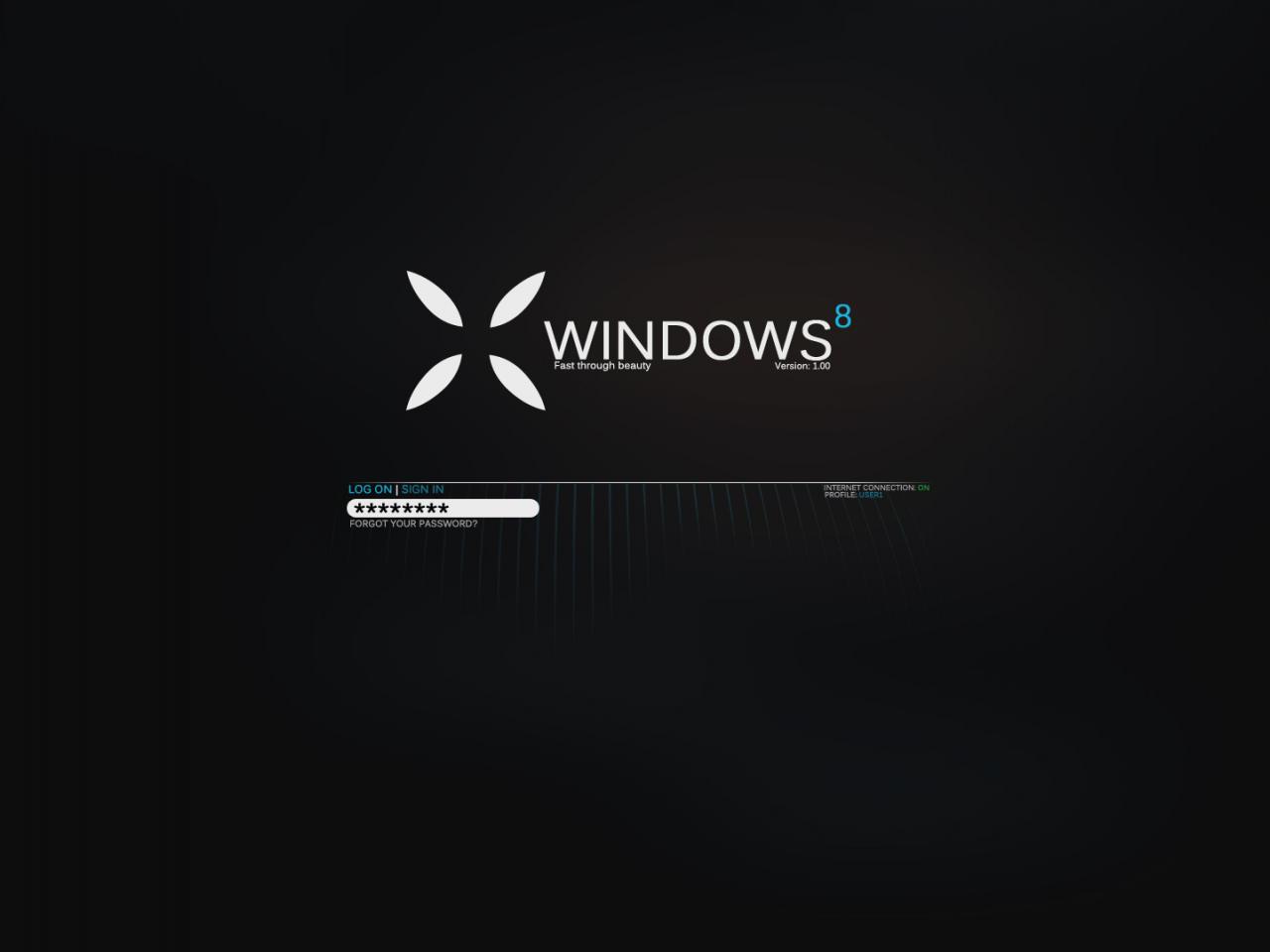 обои Windows 8 черный фон фото