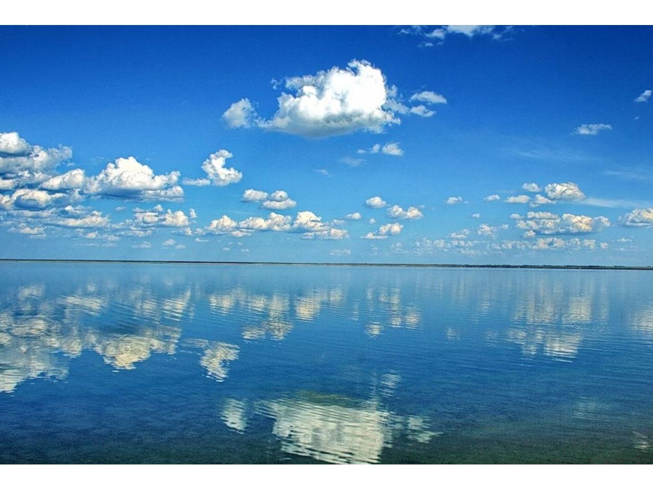 обои Небо,   озеро,   горизонт фото