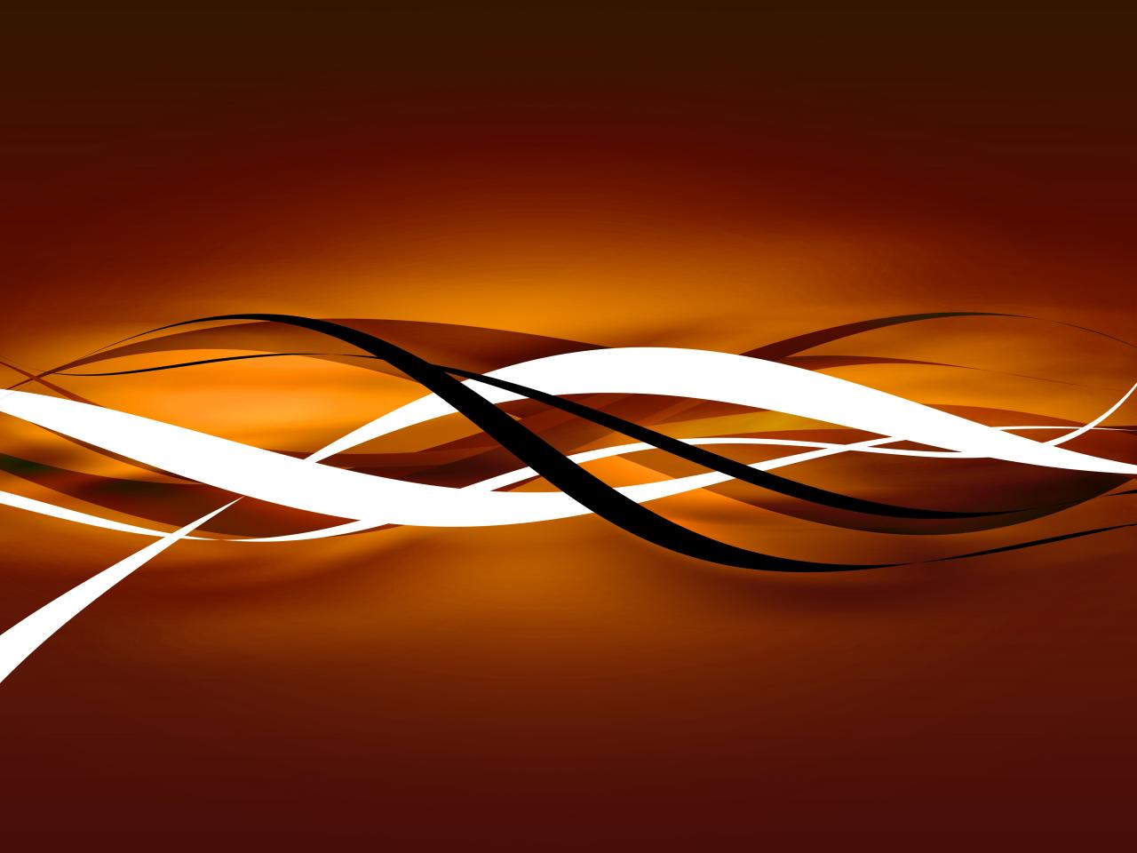 обои Оранжевые линии в абстракции фото