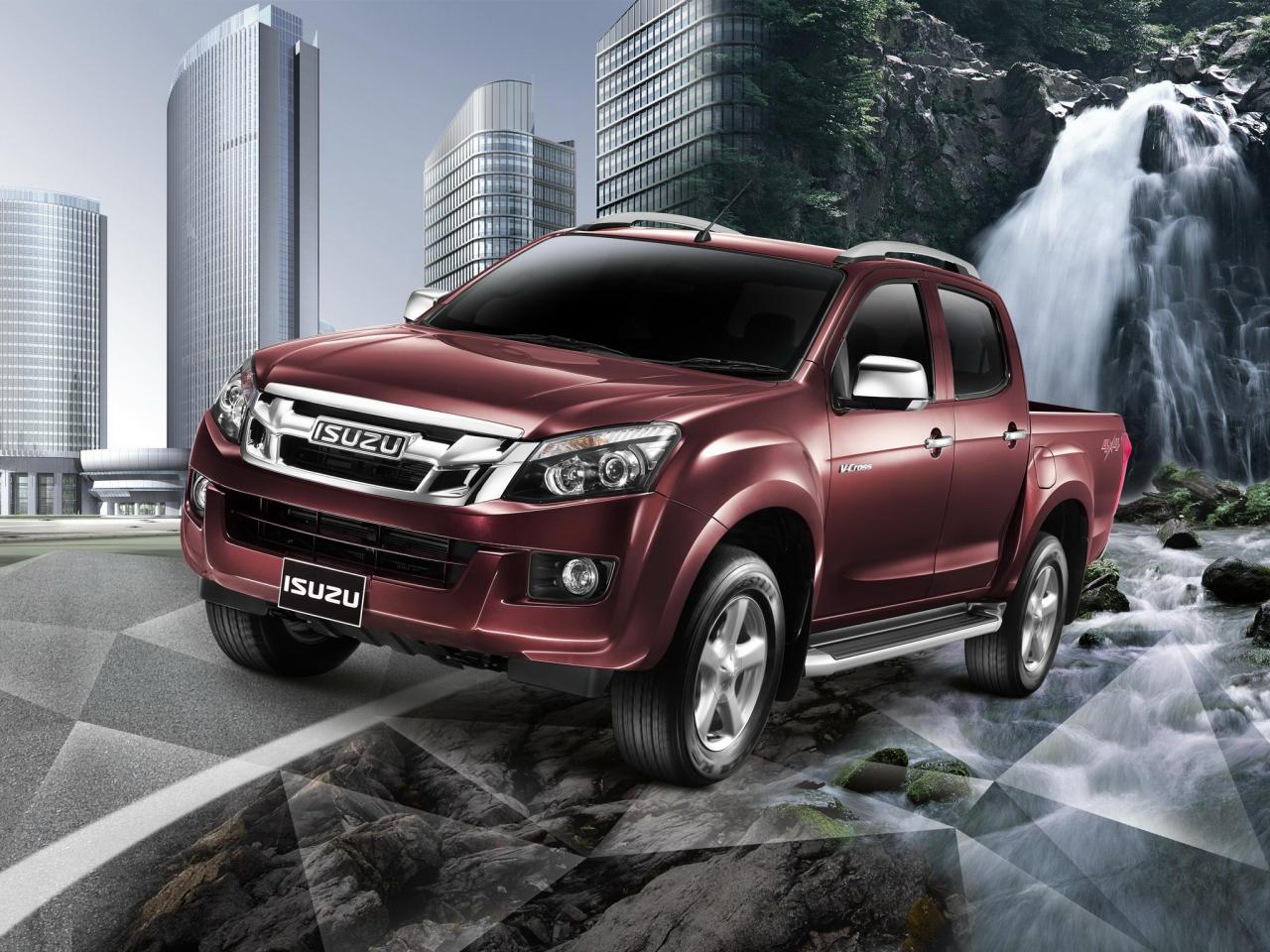 обои Isuzu D-Max Double Cab 2012 водопад фото