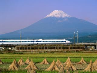 обои Скоростной поезд в Японии фото