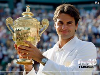 обои Роджер Федерер - победитель Уимблдона фото