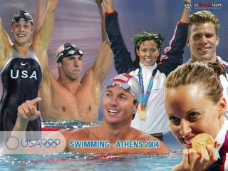 обои Олимпийские чемпионы по плаванию фото