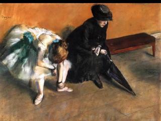 обои Эдгар Дега - Балерина и женщина с зонтом фото