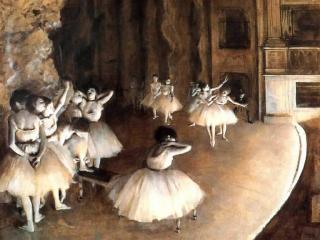 обои Degas - Репетиция балета на сцене фото