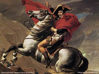 обои для рабочего стола: Жак Луи Давид - Наполеон на перевале Сен-Бернар