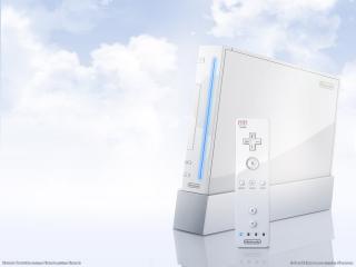 обои Nintendo Wii на фоне облачного неба фото