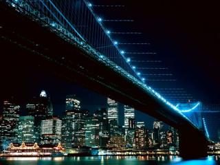 обои Ночной мост фото
