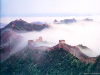 обои Великая Китайская  Стена в тумане фото