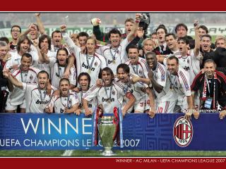 обои Милан - победитель Лиги Чемпионов 2006-07 фото