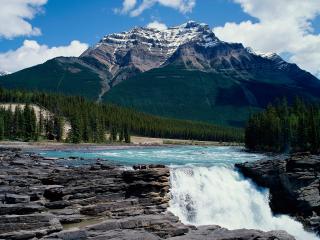 обои Athabasca Falls, Jasper National Park, Alberta, Canada фото