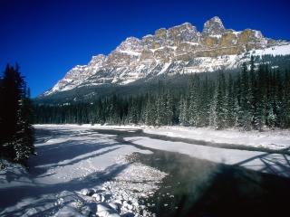 обои Castle Mountain, Banff National Park, Alberta, Canada фото