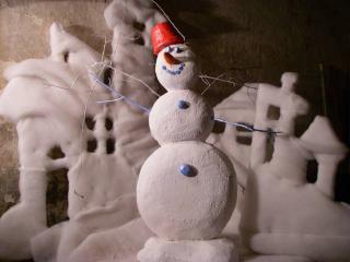 обои Веселый снеговик фото