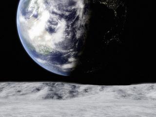 обои Вид на Землю с Луны фото