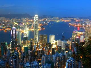 обои Гонгконг с высоты птичьего полета фото