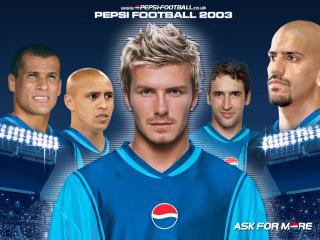 обои Звезды футбола в рекламе "Pepsi" фото
