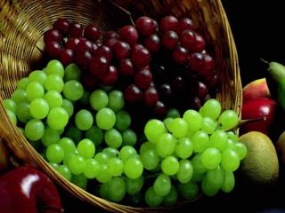 обои Красный и зеленый виноград фото