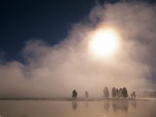 обои Туман над рекой фото