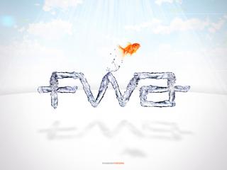 обои для рабочего стола: Золотая рыбка  и надпись - FWA