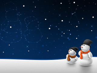 обои Созвездия снеговиков фото