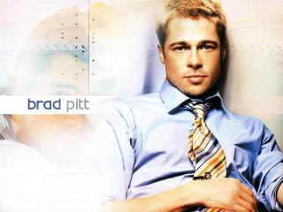 обои Бред Питт в рубашке и галстуке фото
