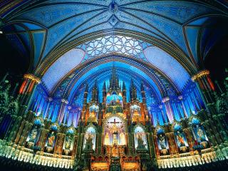 обои Интерьер базилики Нотр Дам в Монреале фото