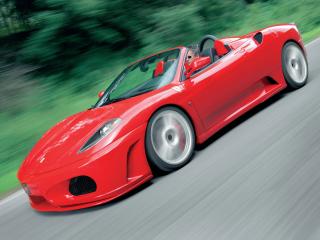 обои Ferrari red на скорости фото