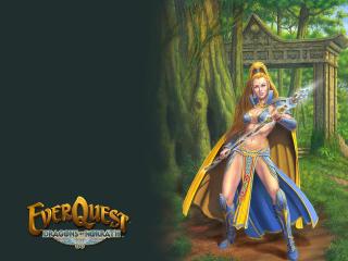 обои EverQuest - девушка с оружием фото