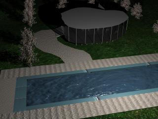 обои Летний дом с бассейном фото