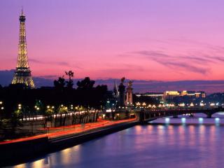 обои Вечерний Париж фото