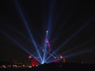 обои Лазерное шоу в Москве фото
