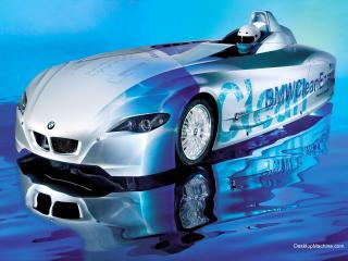 обои BMW H2R Hydrogen Racecar Concept 2004 спереди фото