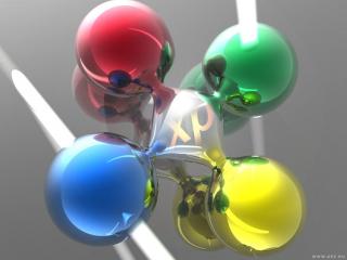 обои Четыре прозрачных шарика в стиле Windows XP фото