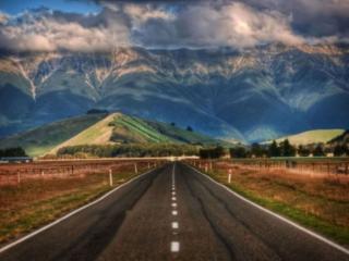 обои Дороги и горы Новой Зеландии фото