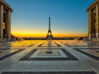 обои Парижа площадь с видом на башню эйфилеву фото