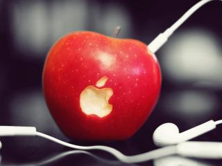 обои Наушники в яблоке с эйпл фото