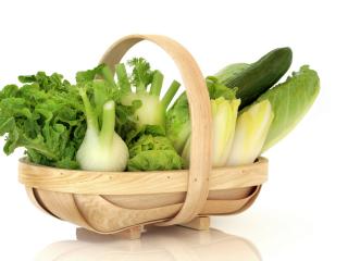 обои Овощи и салаты в лукошке фото