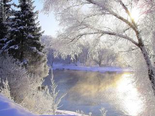 обои Зимняя река фото