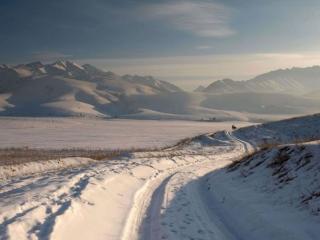 обои Зимние дороги Казахстана фото