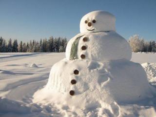 обои Снеговик с шарфом фото
