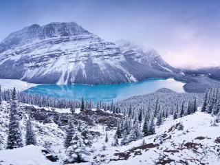 обои Канадское озеро в горах фото