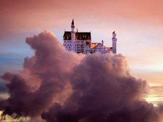 обои Замок за облакaми фото