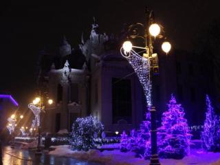 обои Киевские новогодние фонари фото