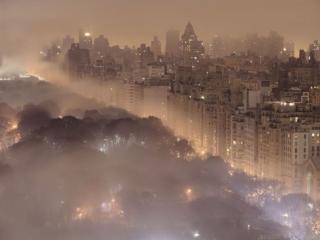 обои Город в тумане фото