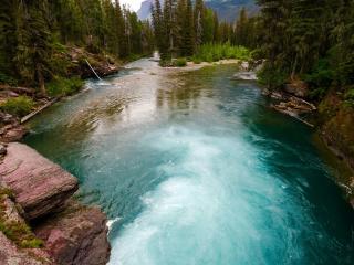 обои река с бирюзовой водoй фото