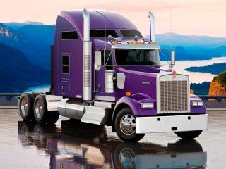 обои Фиолетовый грузовик Kenworth фото
